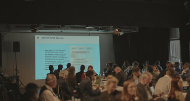 Project presentation in front of audience